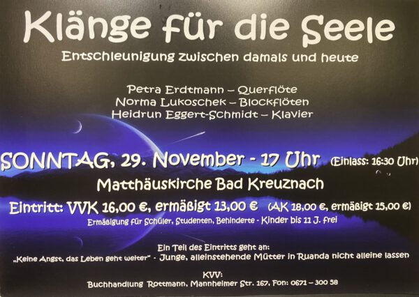 Klänge für die Seele am 29.11.26 – 17 Uhr